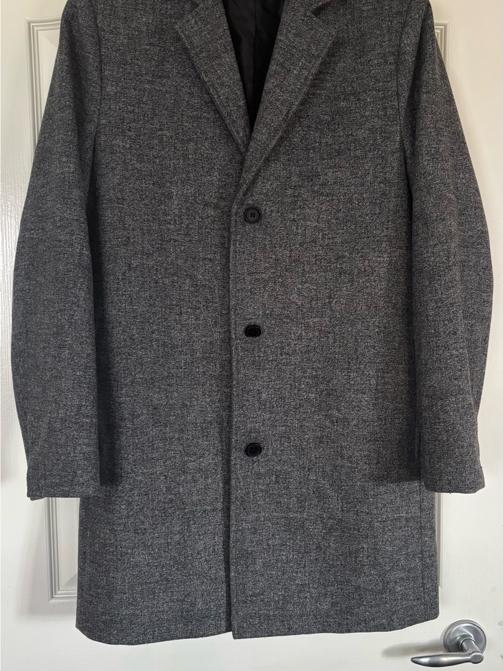 Wool Blend men’s Overcoat , Grey, Size M